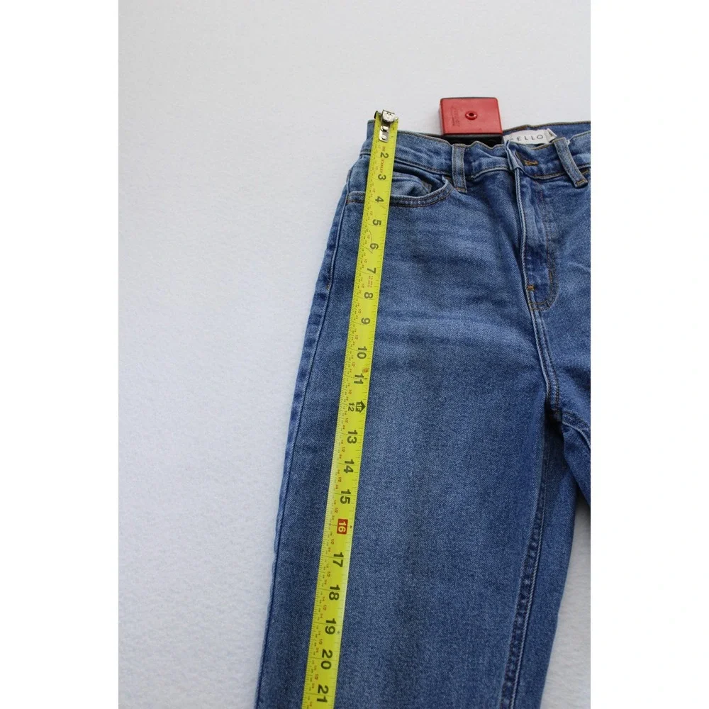 Women's High Rise Tapered Jeans Size 5 Blue Denim Mom Jeans High Waist